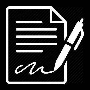 A pen is signing a document on a piece of paper.