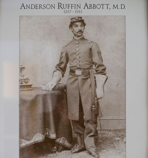 A black and white photo of anderson ruffin abbott md