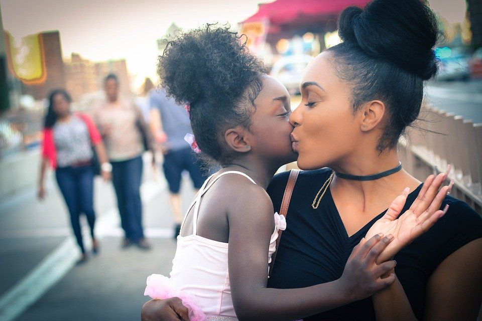 Black woman and Black Child