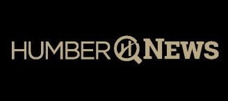 The logo for humber news is on a black background.