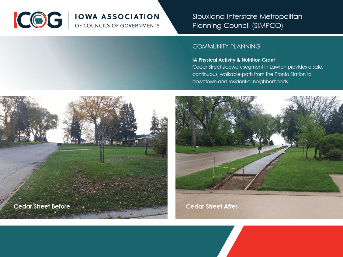 SIMPCO Project on walkable path to schools program from IDPH Physical and Nutrition Grant
