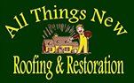 A logo for all things new roofing and restoration.