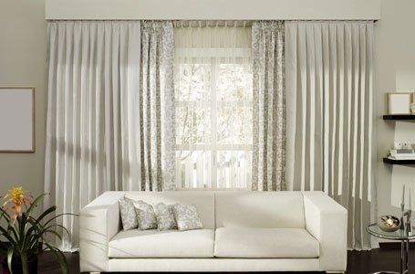 White curtains