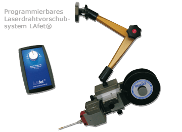 Jutz Lasertechnik, Produkte, Applikationen, Alpha Laser, Laserdrahtvorschubsystem LAfet