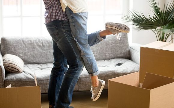A couple moving into their new home