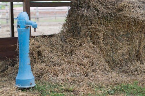 Wells — Blue Outdoor Water Pump in Manchester, CT Wells — Blue Outdoor Water Pump in Manchester, CT