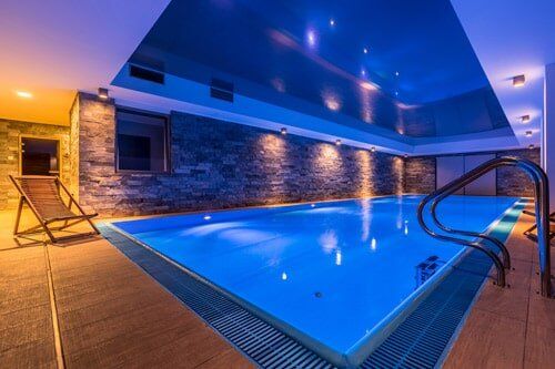 Indoor Pools — Luxury Pool with Lightings in Manchester, CT Indoor Pools — Luxury Pool with Lightings in Manchester, CT