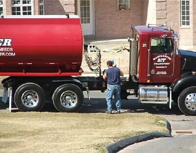 Worker In Truck — Residential Wells in Manchester, CT
