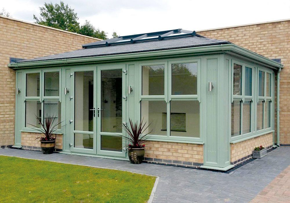 Part tiled with glass roof lantern
