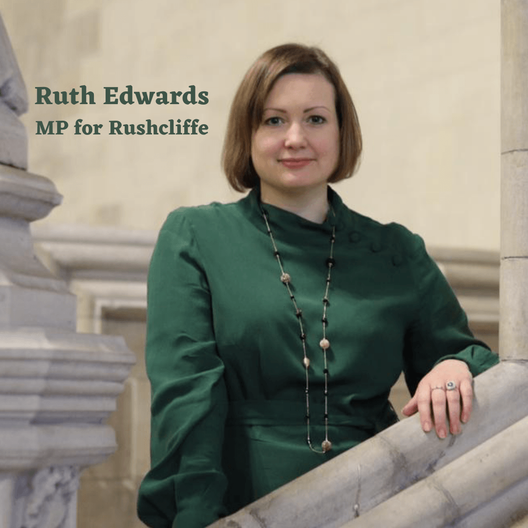 ruth edwards mp for rushcliffe is posing for a picture