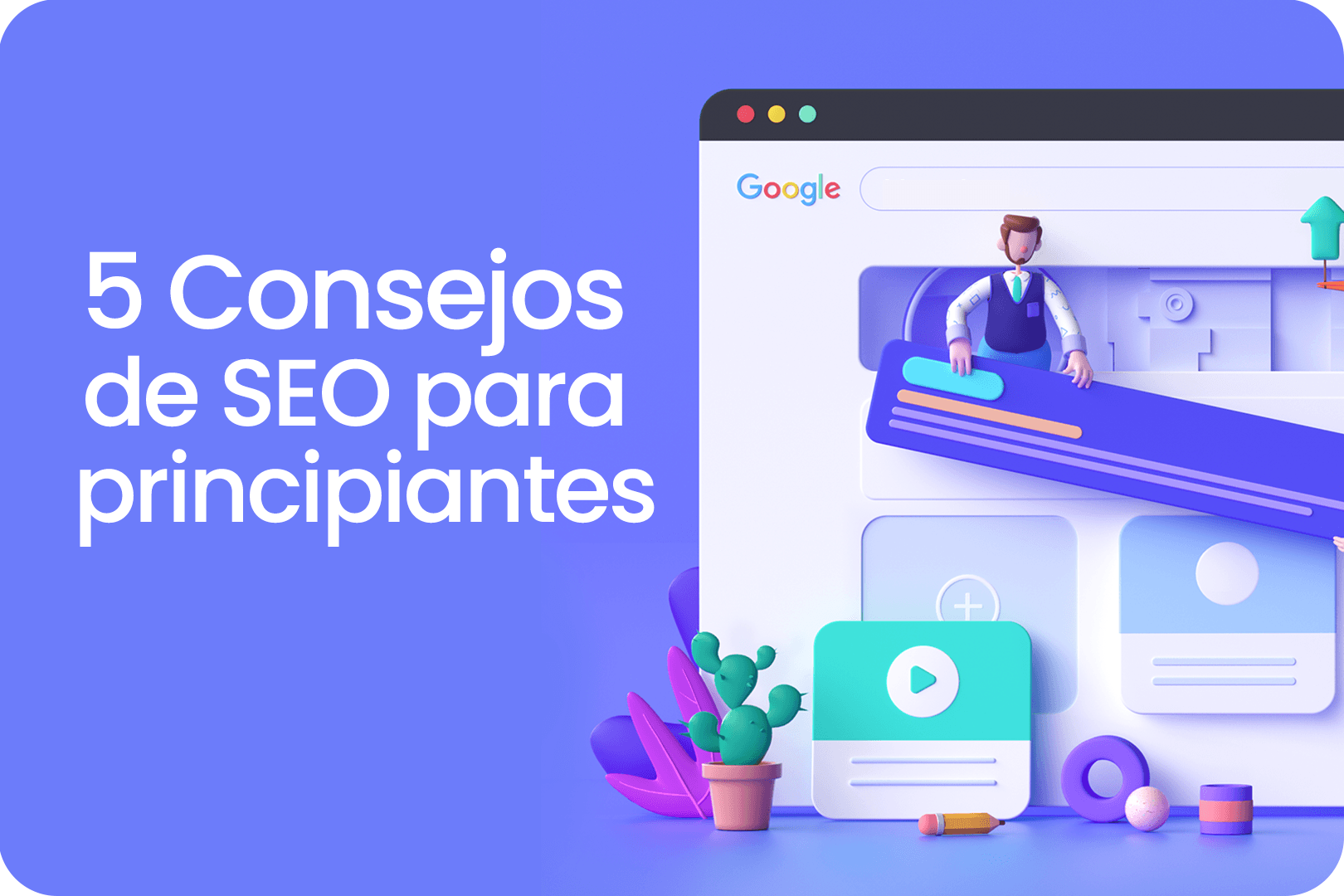 diseño grafico tridimensional con título de entrada