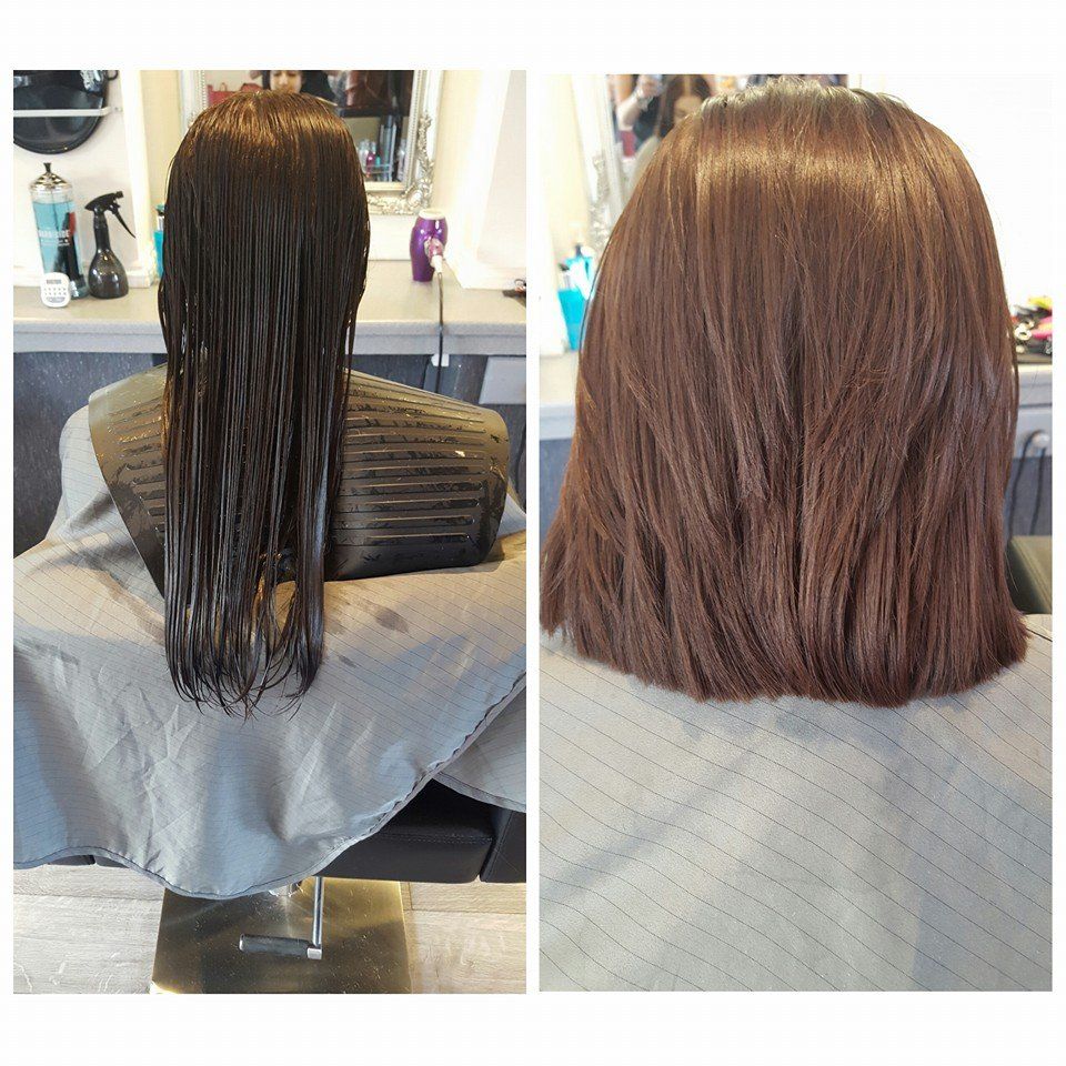 Before and after haircut