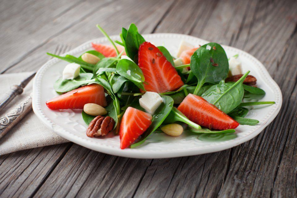 Fragole e spinaci