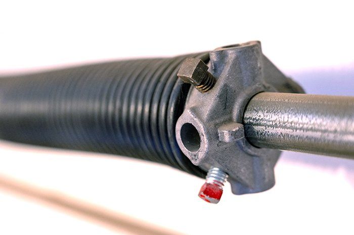 A garage door spring.