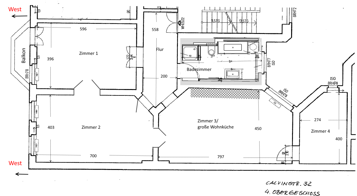 Ein schwarz-weißer Grundriss eines Hauses