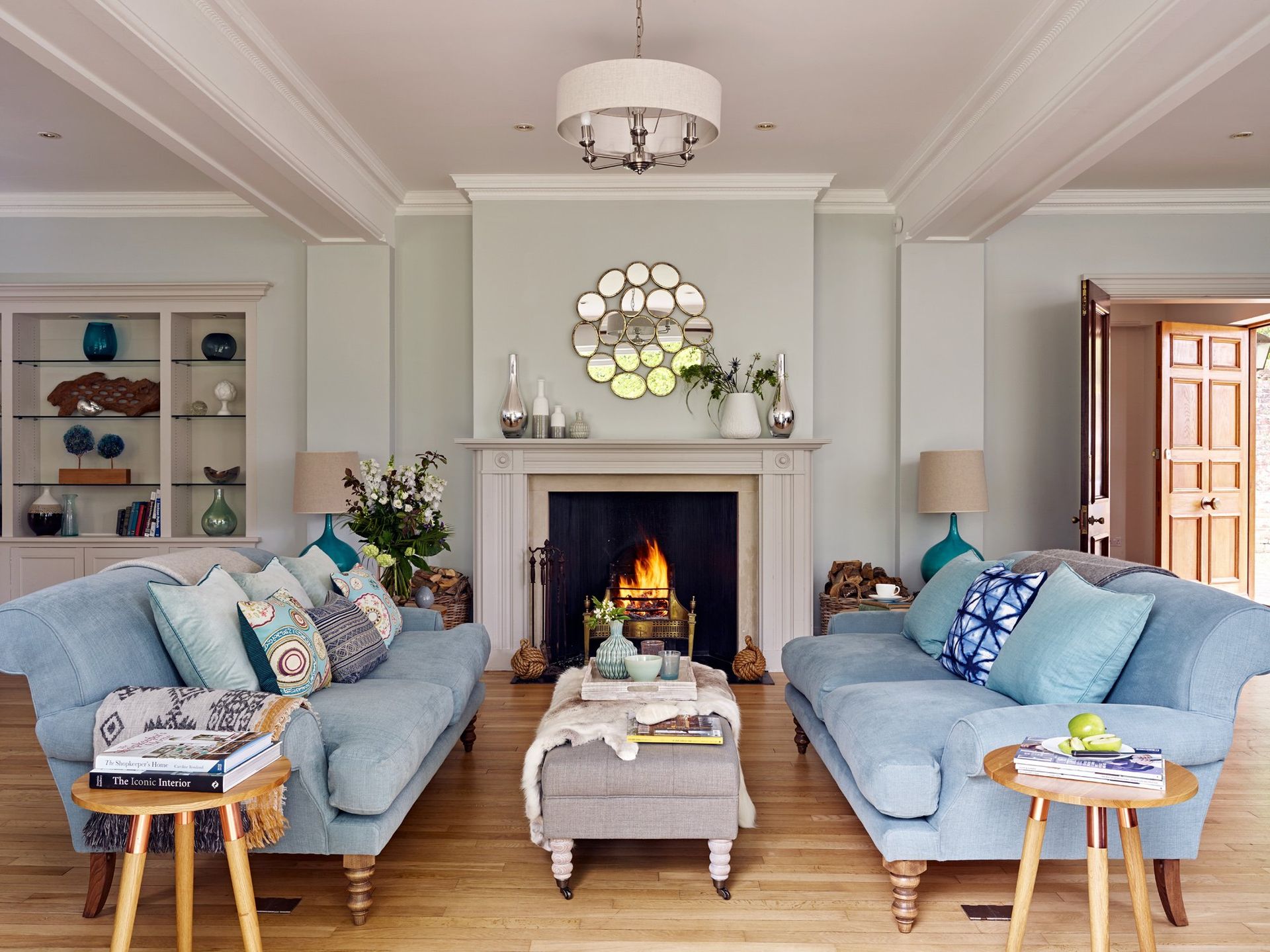 Cozy fireplace