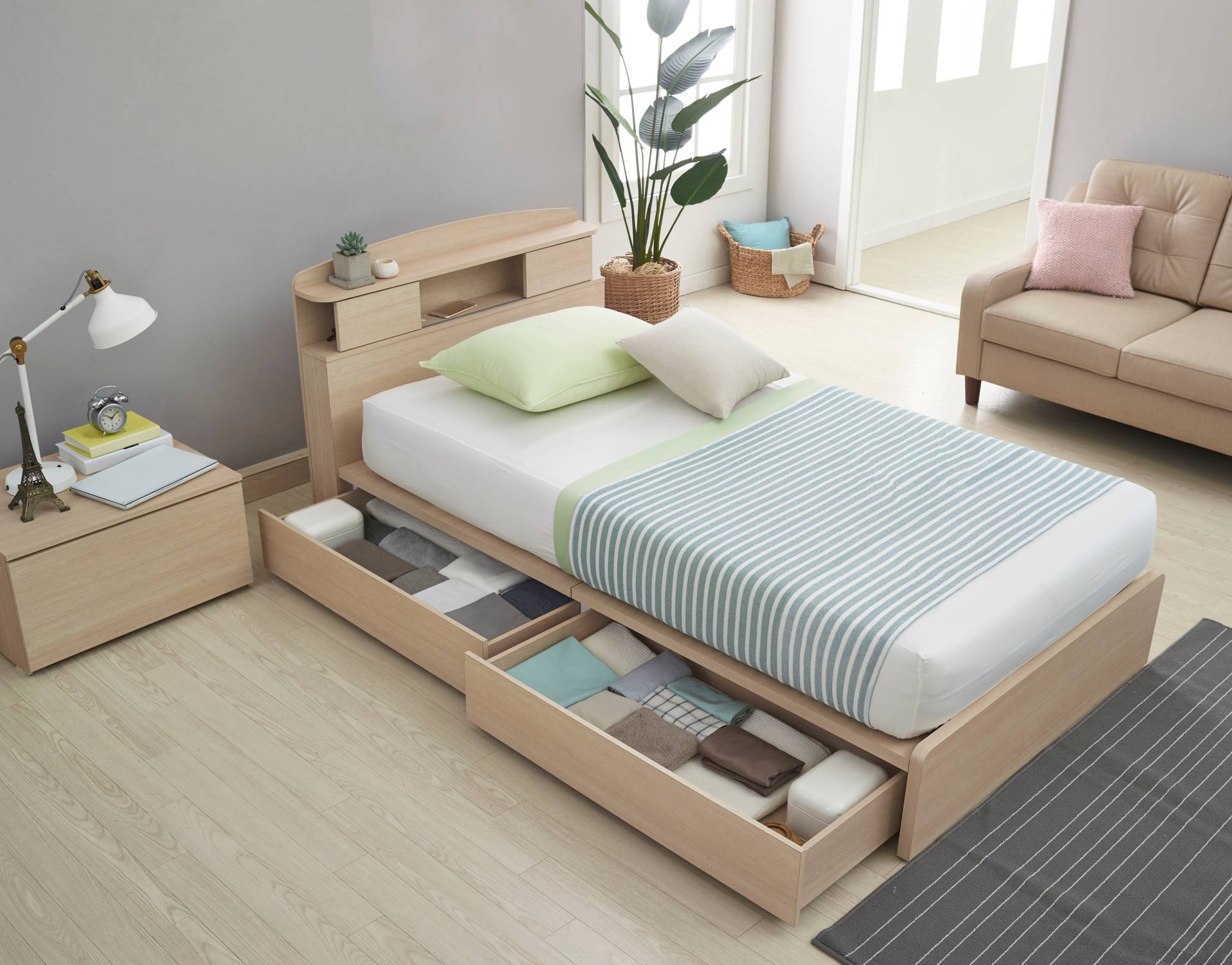 letto con cassetti