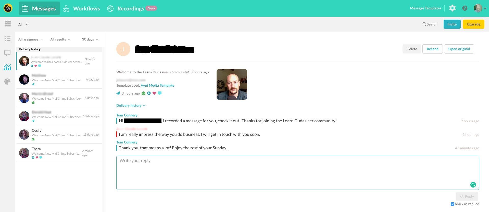 bonjoro video messaging is amazing for email subscribers