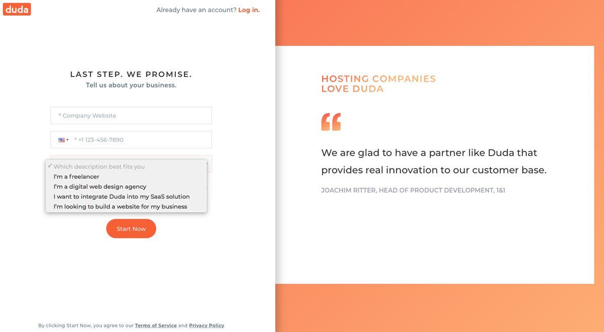 create a diy website design using duda by ayni media