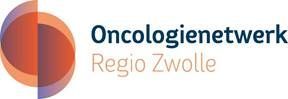 Logo van Oncologienetwerk Regio Zwolle, met overlappende oranje en paarse cirkels naast de donkerblauwe tekst.