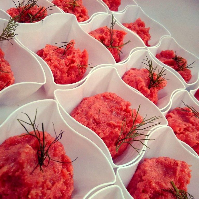assaggi di carne freschi