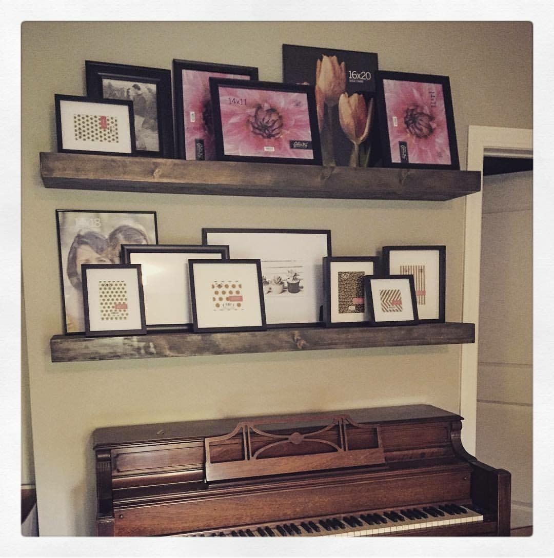open wood shelves