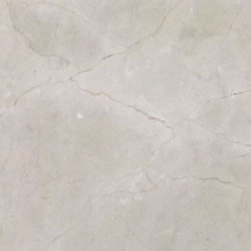 A slab of light beige marble with soft, subtle white veining throughout.