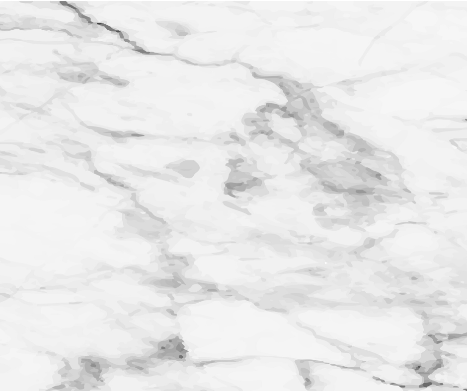 A white marble surface with light grey veining throughout.
