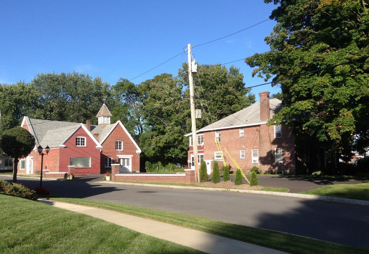 Original carriage house from the historic VanSchoonhoven Mansion, behind Philip J. Brendese Funeral Home