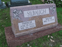 monument - Mountain rose granite slant marker with straight top