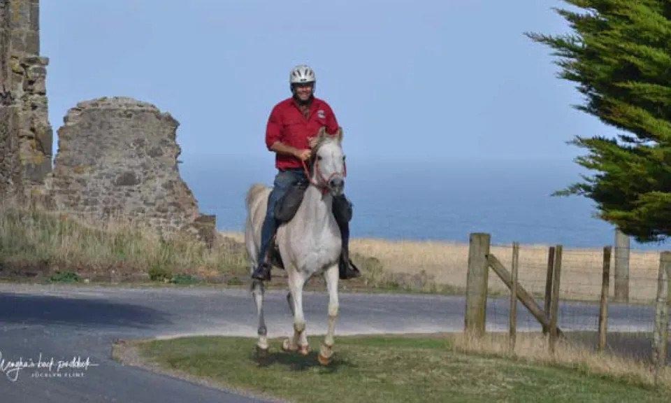 man riding