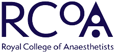Logo of the Royal College of Anaesthetists: blue letters