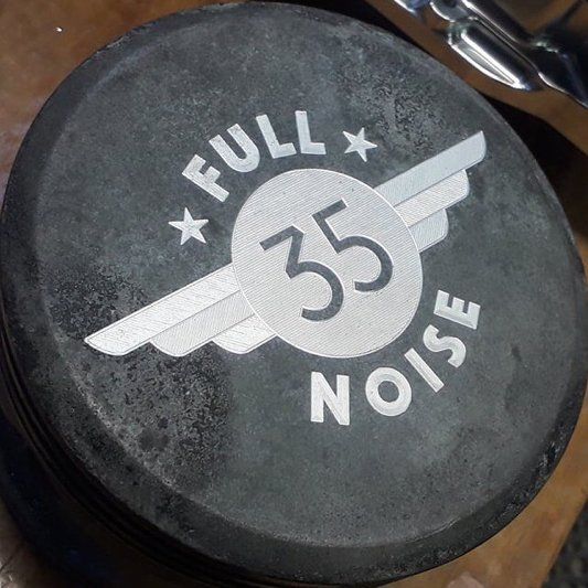 Full Noise etched Allison engine race piston from Fighter Flights.
