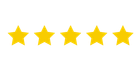 Five gold stars in a row.