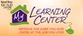 Logo for My Learning Center: house icon, purple