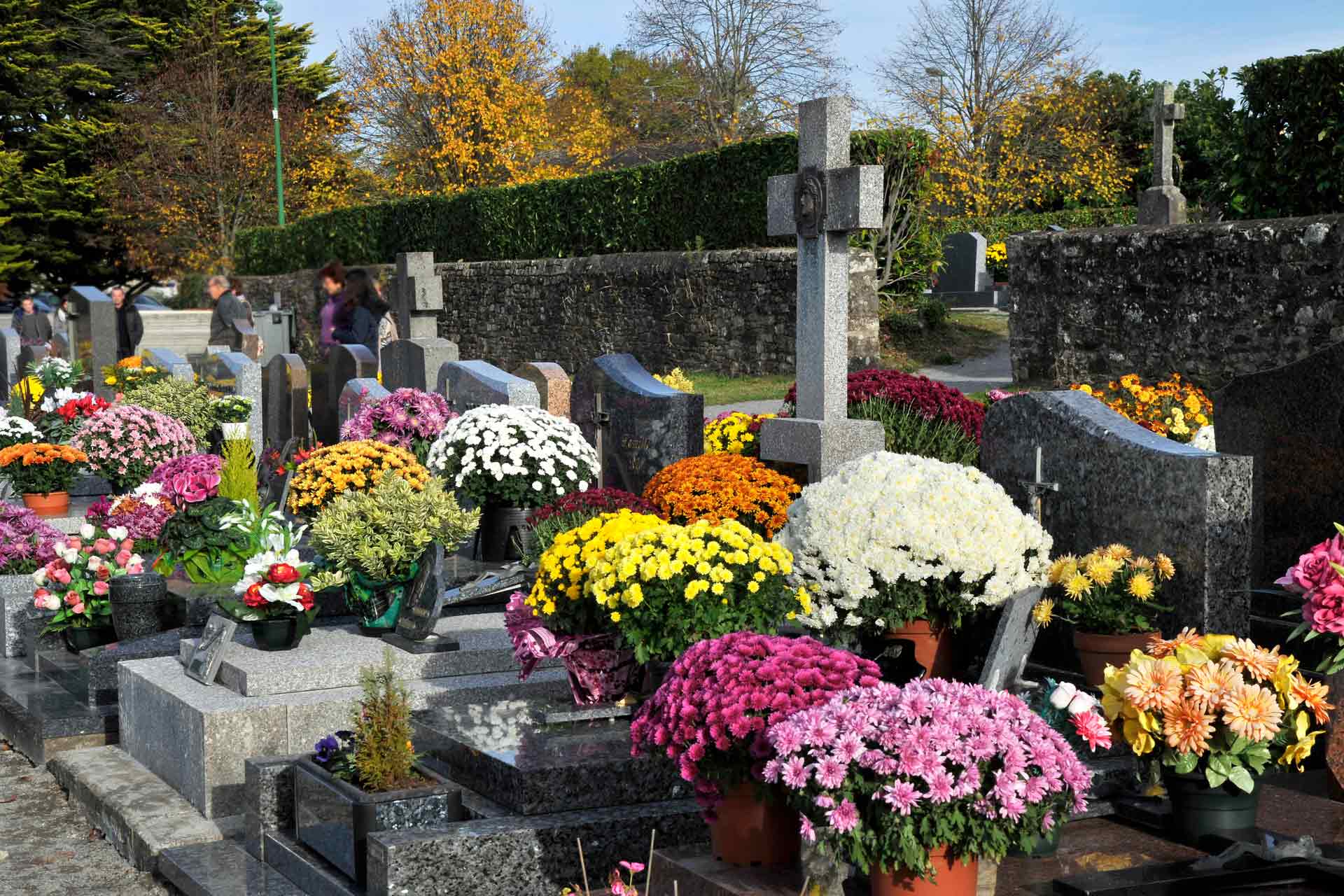 Cemetery Chapel Service with Burial