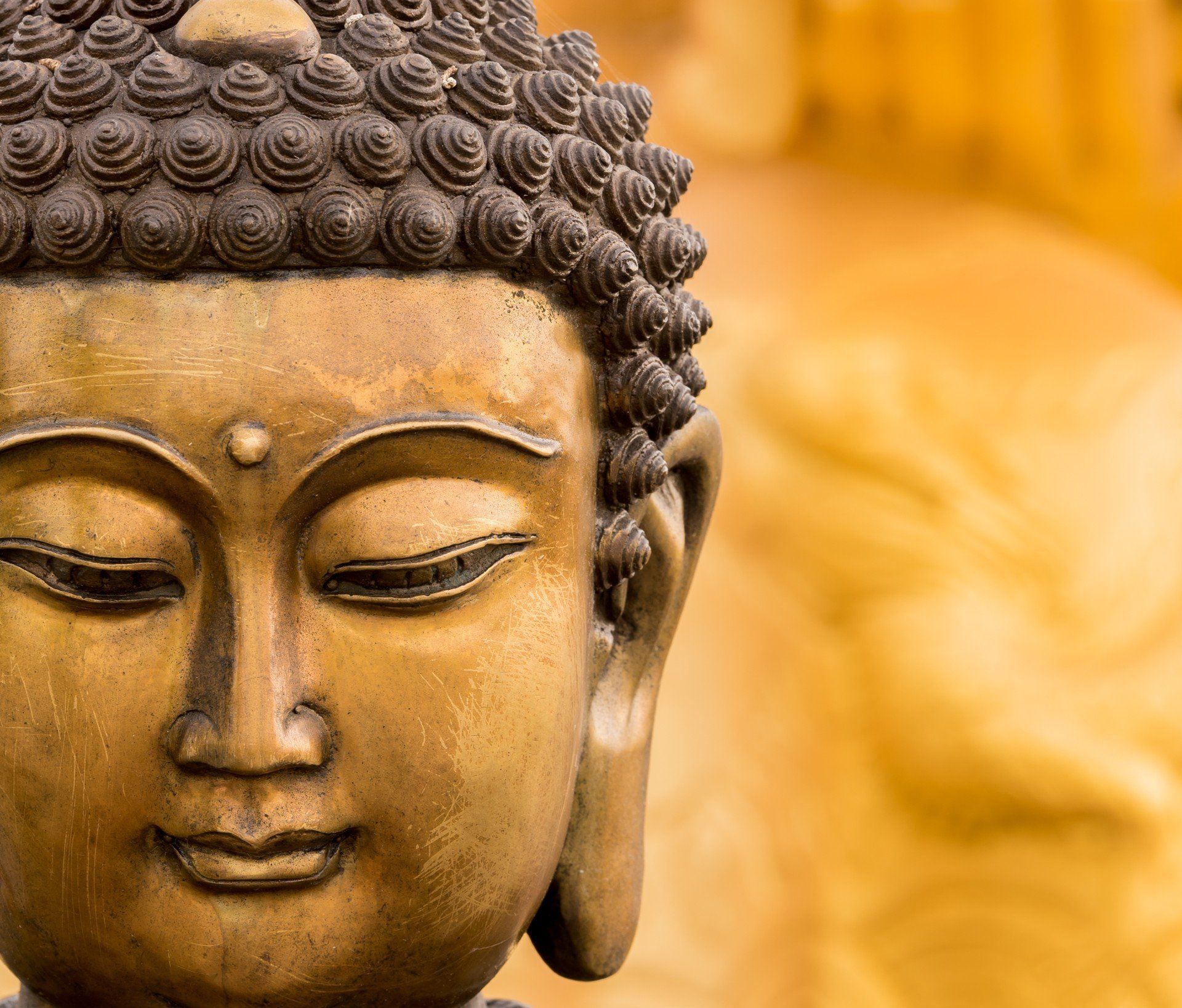 Dettaglio della statua di Buddha
