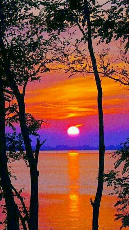 Paesaggio al tramonto