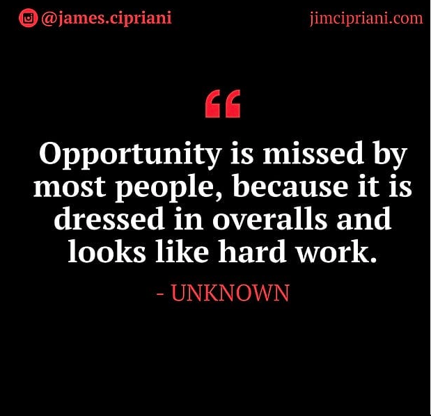 Quote about missed opportunities, attributed to 