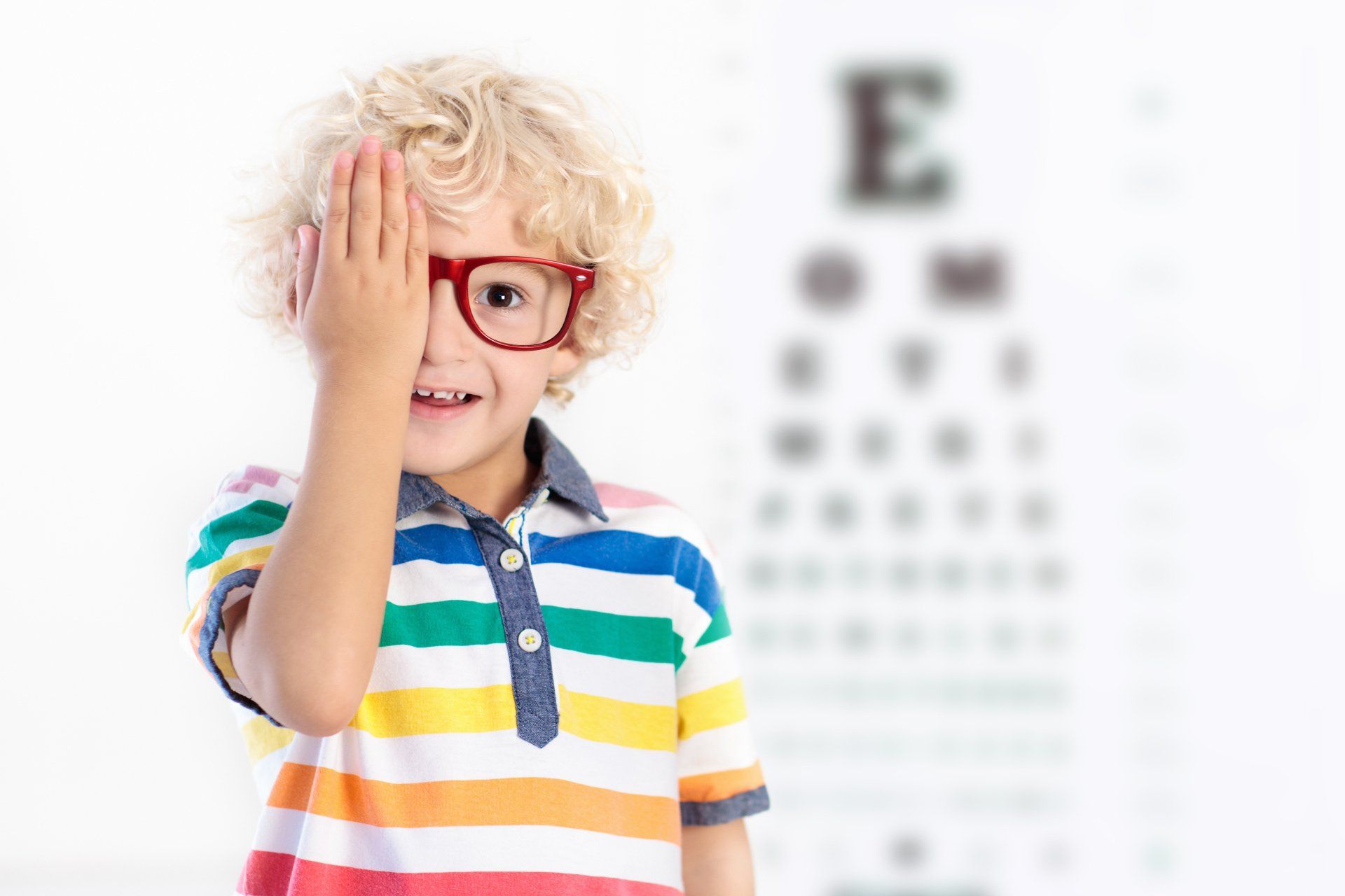 Young Boy Having Eye Test — Clarksville, TN — Carla L. Jones, O.D.