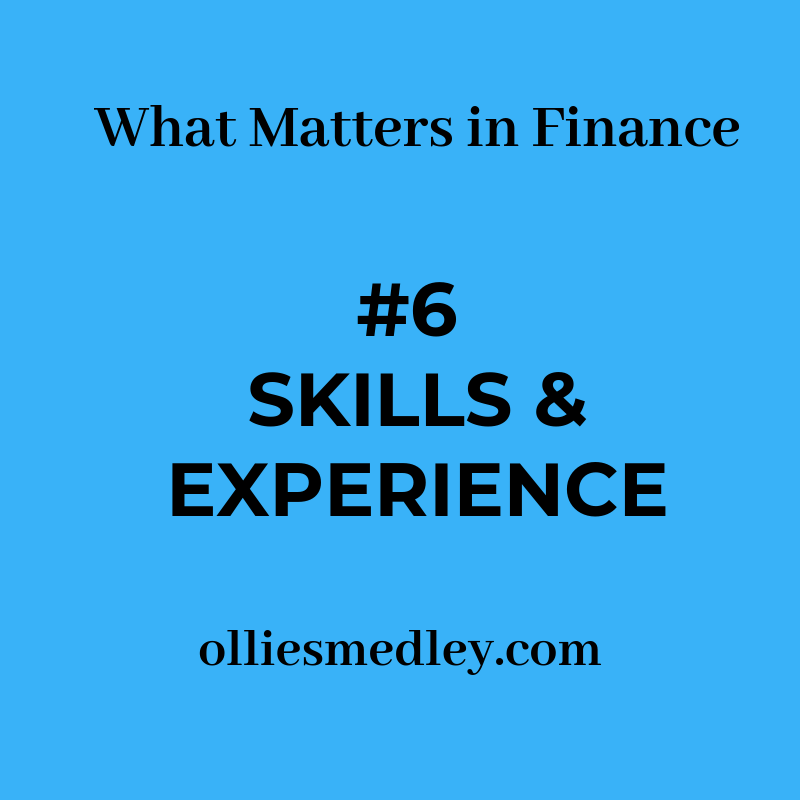 What Matters in Finance
