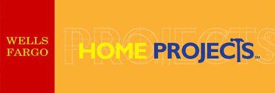 Wells Fargo Home Projects logo on orange background.