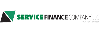 Service Finance Company logo with a green and black geometric shape.