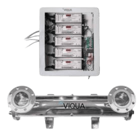 Una imagen de una caja y un dispositivo que dice Viqua.