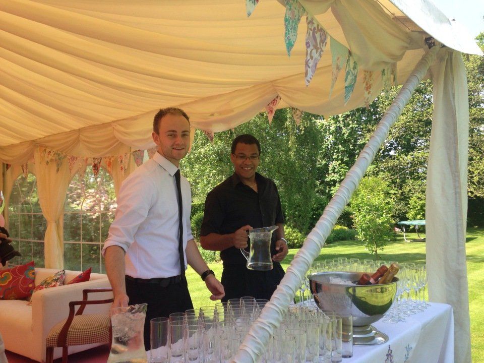 Our team preparing for an event