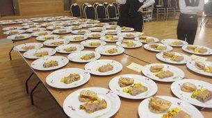 A table full of food