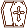 Icona cofano funebre