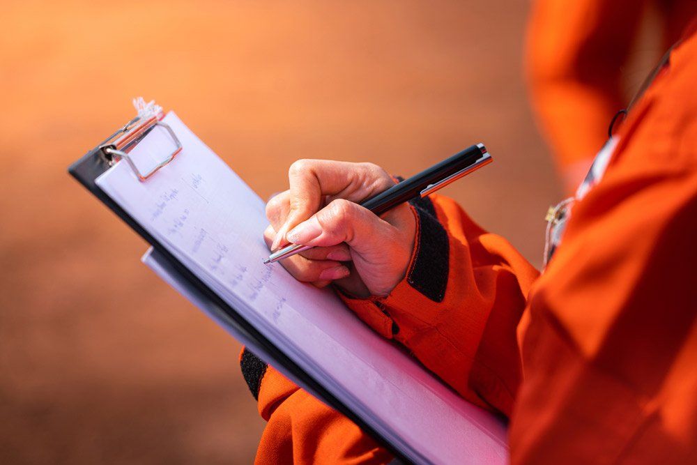 Worker Writing on Clipboard — Arlington, TX — Pronto Courier Delivery and Logistics