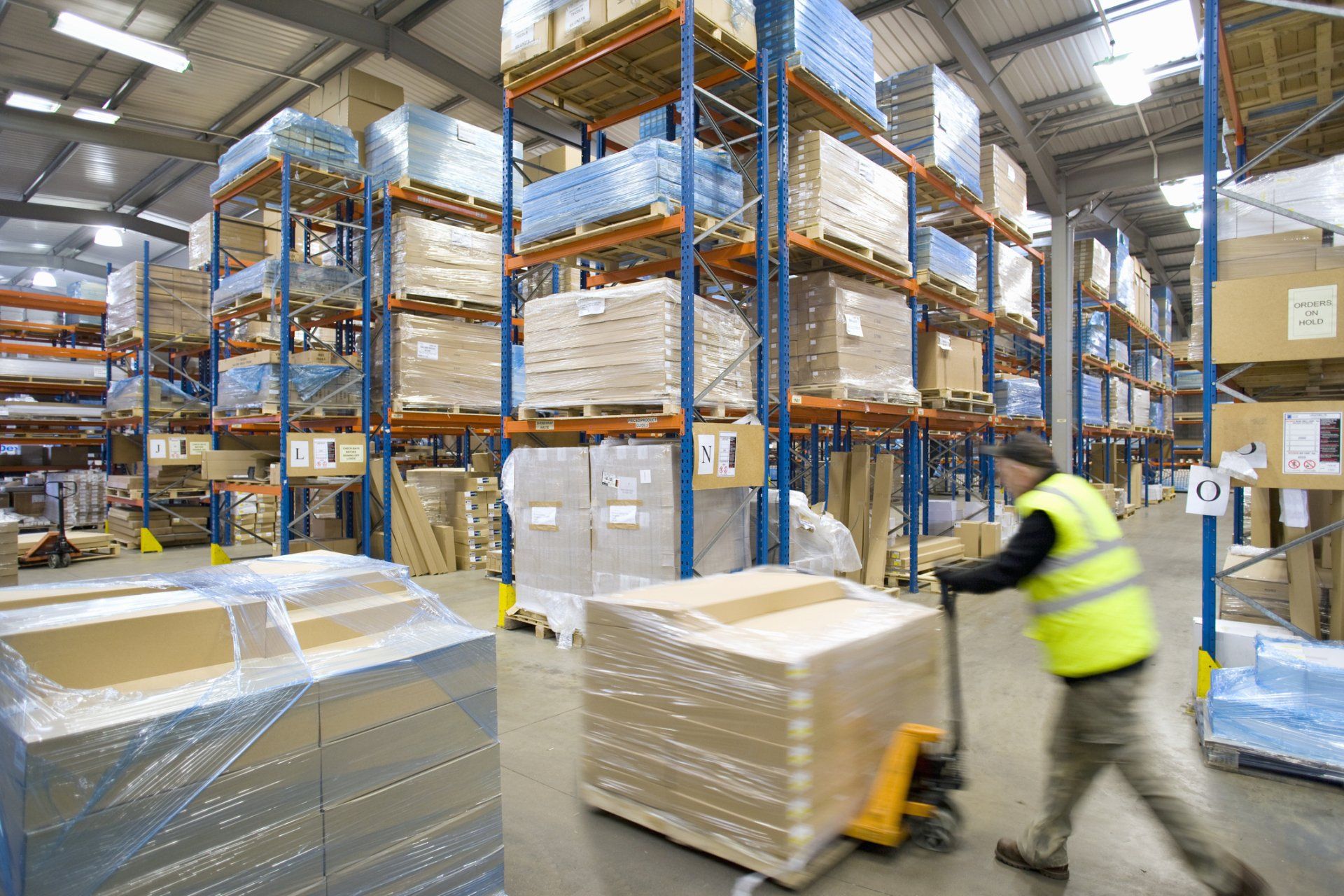 Warehouse Machine Lifting Boxes — Arlington, TX — Pronto Courier Delivery and Logistics