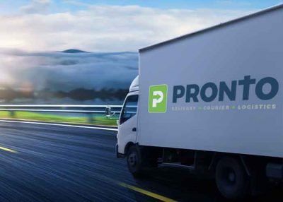 Company Truck on Road — Arlington, TX — Pronto Courier Delivery and Logistics